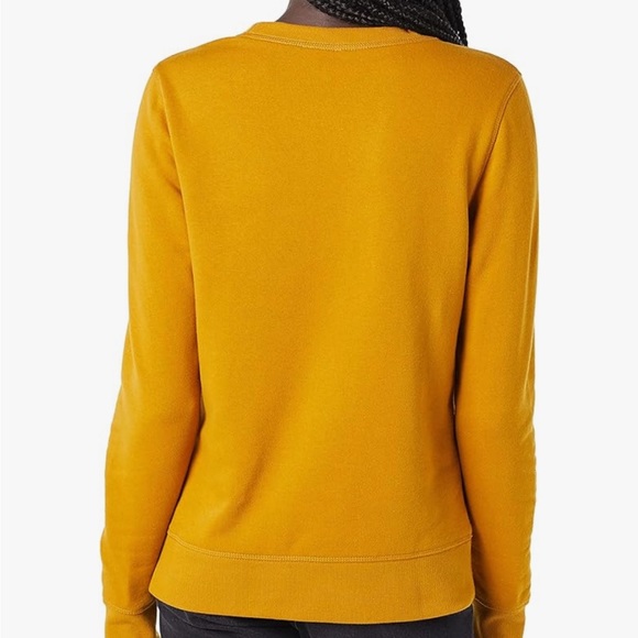 Mustard Yellow Fleece Crewneck Sweatshirt - Picture 2 of 5